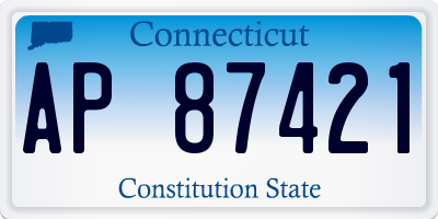 CT license plate AP87421