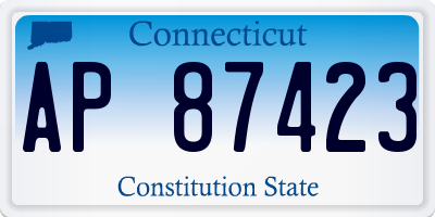 CT license plate AP87423