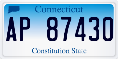CT license plate AP87430