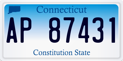 CT license plate AP87431