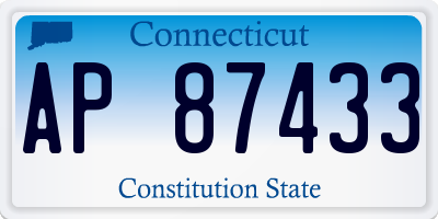 CT license plate AP87433