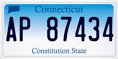 CT license plate AP87434