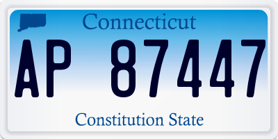 CT license plate AP87447