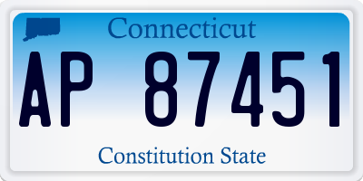 CT license plate AP87451