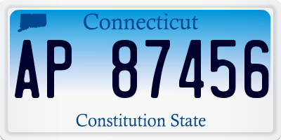 CT license plate AP87456