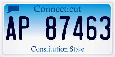CT license plate AP87463