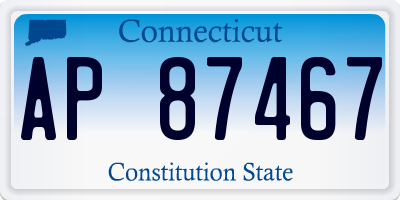 CT license plate AP87467