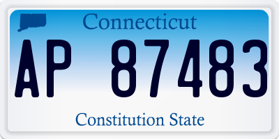 CT license plate AP87483
