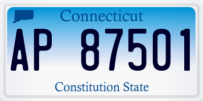 CT license plate AP87501
