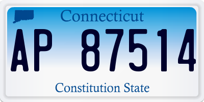 CT license plate AP87514