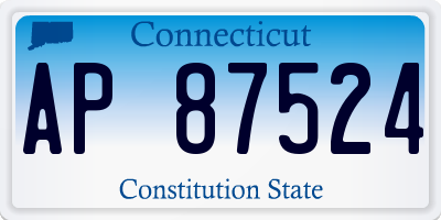 CT license plate AP87524