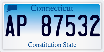CT license plate AP87532