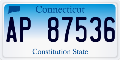 CT license plate AP87536