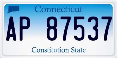 CT license plate AP87537