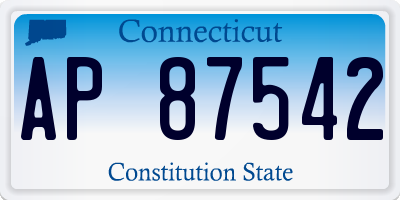 CT license plate AP87542