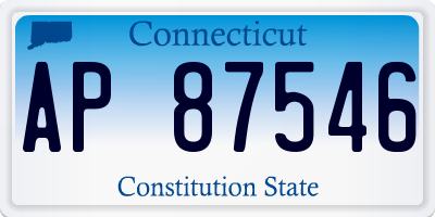 CT license plate AP87546
