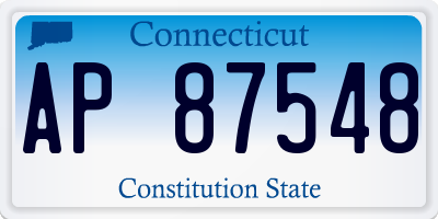 CT license plate AP87548