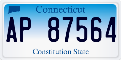CT license plate AP87564