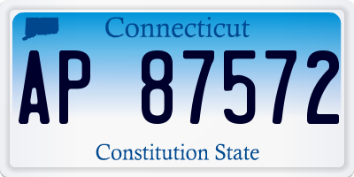 CT license plate AP87572
