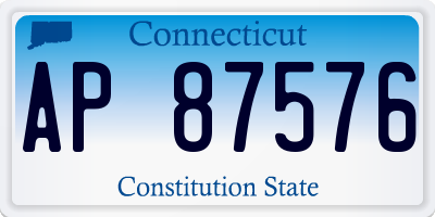 CT license plate AP87576