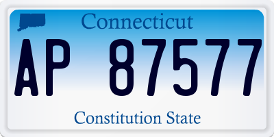CT license plate AP87577