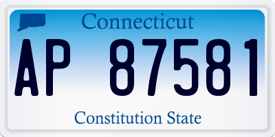 CT license plate AP87581
