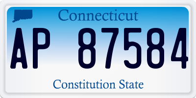 CT license plate AP87584