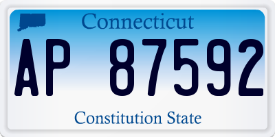 CT license plate AP87592