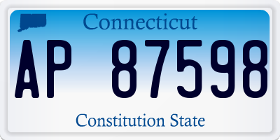 CT license plate AP87598