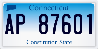 CT license plate AP87601