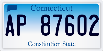 CT license plate AP87602