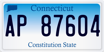 CT license plate AP87604