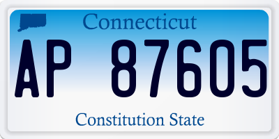 CT license plate AP87605