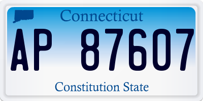 CT license plate AP87607