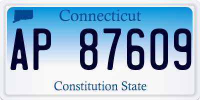 CT license plate AP87609