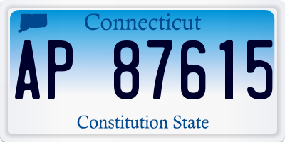 CT license plate AP87615