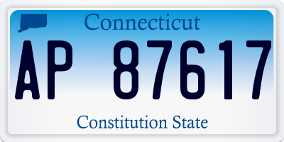 CT license plate AP87617