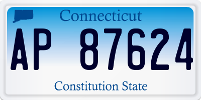 CT license plate AP87624