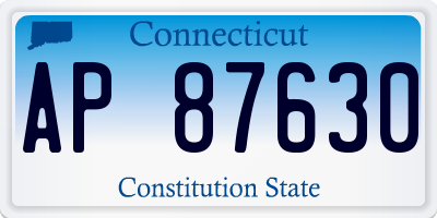 CT license plate AP87630