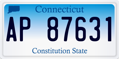 CT license plate AP87631