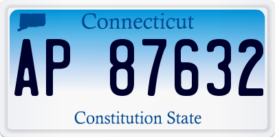 CT license plate AP87632