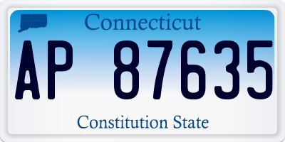 CT license plate AP87635