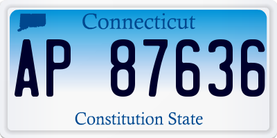 CT license plate AP87636