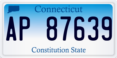 CT license plate AP87639