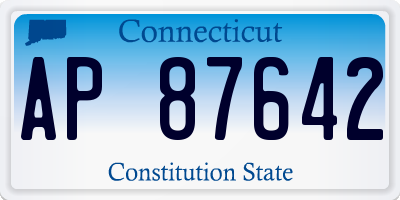 CT license plate AP87642