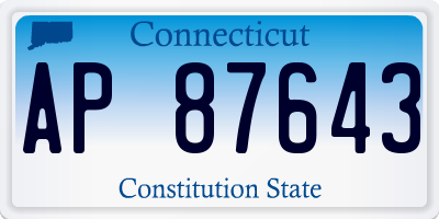 CT license plate AP87643