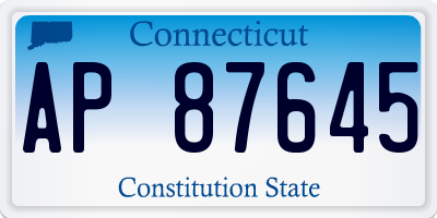 CT license plate AP87645