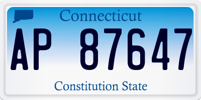 CT license plate AP87647