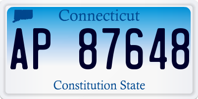 CT license plate AP87648