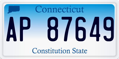 CT license plate AP87649